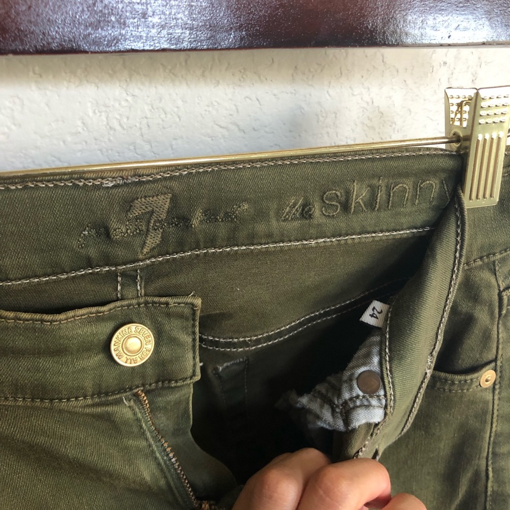 Olive 7 For All Mankind skinny jeans